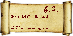 Gyökér Harald névjegykártya